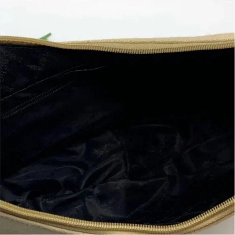 BCBGMAXAZRIA Canvas Bohemian Hobo Tan Bag with Leather Strap
